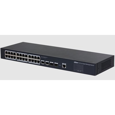 DAHUA SG4028 24 PORT 2XSFP PORT 2XGBIT UPLINK 10/100/1000 YÖNETİLEBİLİR RACK MOUNTABLE SWITCH