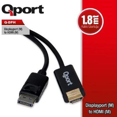 QPORT Q-DPH 1.8MT DISPLAY TO HDMI DÖNÜŞTÜRÜCÜ KABLO