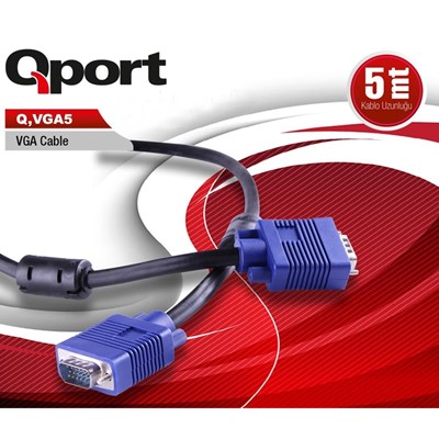 QPORT Q-VGA5 5 MT VGA KABLO