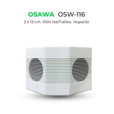 OSAWA OSW-116 13CM 15W ÇİFT YÖNLÜ TRAFOLU SUTUN HOPARLÖR