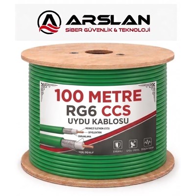 ECOTECH RG6 CCS 100 LÜK TOP (YESİL) UYDU KABLOSU