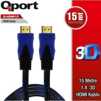 QPORT Q-HDMI15 15 MT ÖRGÜLÜ HDMI KABLO