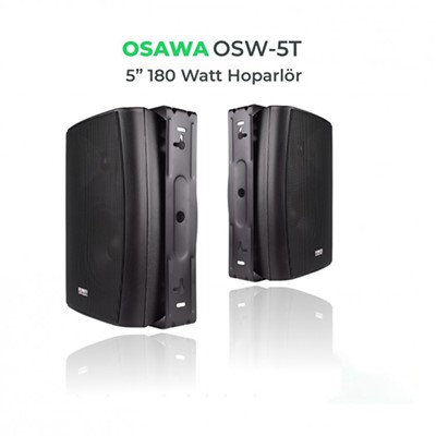 OSAWA OSW-5T 5" 180W 2 YOLLU SİYAH SÜTUN HOPARLÖR