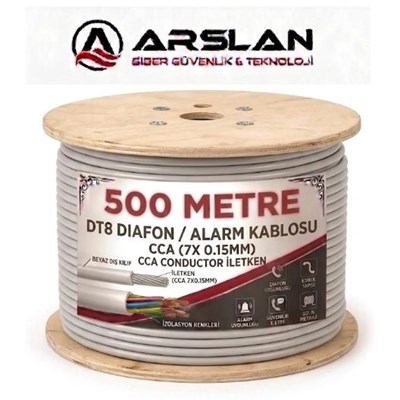 ECOTECH DT8 DIAFON/ALARM KABLOSU CCA (7X 015MM) 500 LÜK MAKARA