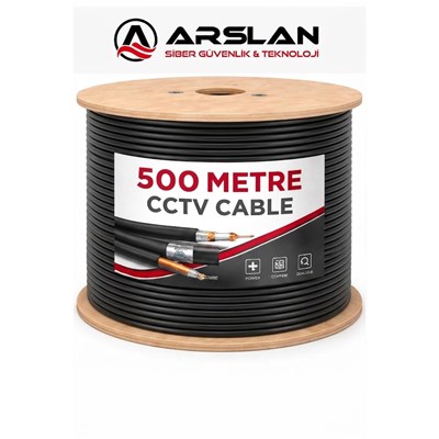 ARS CCTV 2 1 (2X0.50MM 0.35MM) 500 LÜK MAKARA CCA OUTDOOR SİYAH KABLO