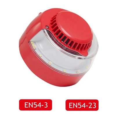 TEKNİM TFS-4192R 24V KONVANSIONEL FLASORLU YANGIN ALARM SIRENI KIRMIZI