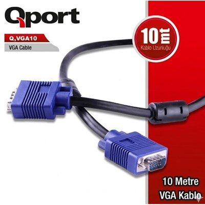 QPORT Q-VGA10 10 MT VGA KABLO