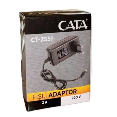 CATA CT-2551 12V 2A PLASTIK KAMERA ADAPTÖRÜ