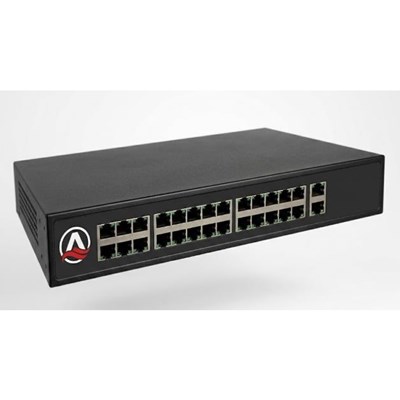 ARS-LAN AR-27301SUGB 24PORT POE 1XSFP 2XGBIT UPLINK 10/100 SWITCH 300W RACKMOUNT