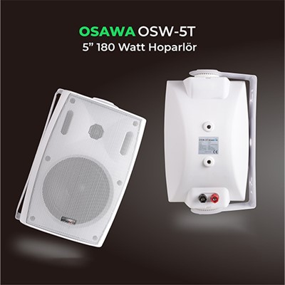 OSAWA OSW-5T 5" 180W 2 YOLLU BEYAZ SÜTUN HOPARLÖR