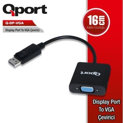 QPORT Q-DP-VGA DISPLAY TO VGA DÖNÜŞTÜRÜCÜ