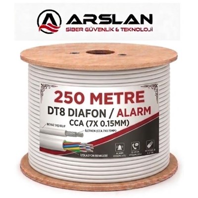 ECOTECH DT8 DIAFON/ALARM KABLOSU CCA (7X 015MM) 250 LİK MAKARA