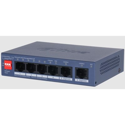 DAHUA CS4006-4ET2GT-36 4PORT POE 2XGBIT UPLINK 10/100 WEB YÖNETİLEBİLİR SWITCH 60W