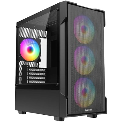 FAZEON F1 650W 80  SİYAH RGB ATX GAMING KASA