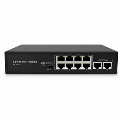 ARS-LAN AR-10120GB 8PORT POE 2XGBIT UPLINK 10/100 SWITCH 150W