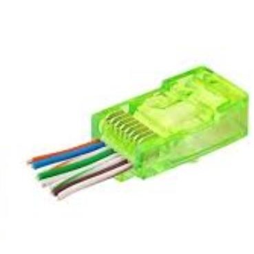 ARS CAT6 U/UTP KONNEKTÖR RJ45 EZ PLUG YENİ NESİL YEŞİL 100 LÜ PAKET
