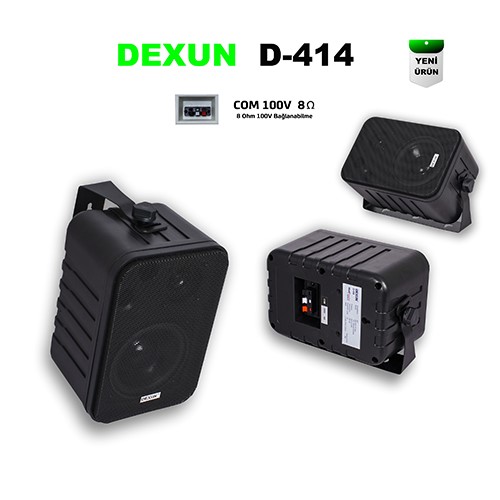 DEXUN D-414T 4" 200W 2 YOLLU SİYAH SÜTUN HOPARLÖR