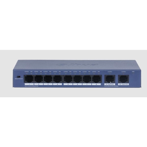 DAHUA S3010-8ET2GT-90 8PORT POE 2X GIGABIT UPLINK 10/100 SWITCH 90W
