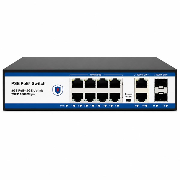 ARS-LAN AR-10122SGB 8PORT POE 2XSFP 2XGBIT UPLINK GIGABIT SWITCH 150W