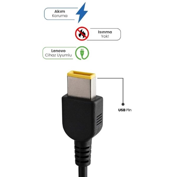 SPRANGE SR-L1 20V 4.5A 90W USB PIN NOTEBOOK ADAPTÖRÜ LENOVO