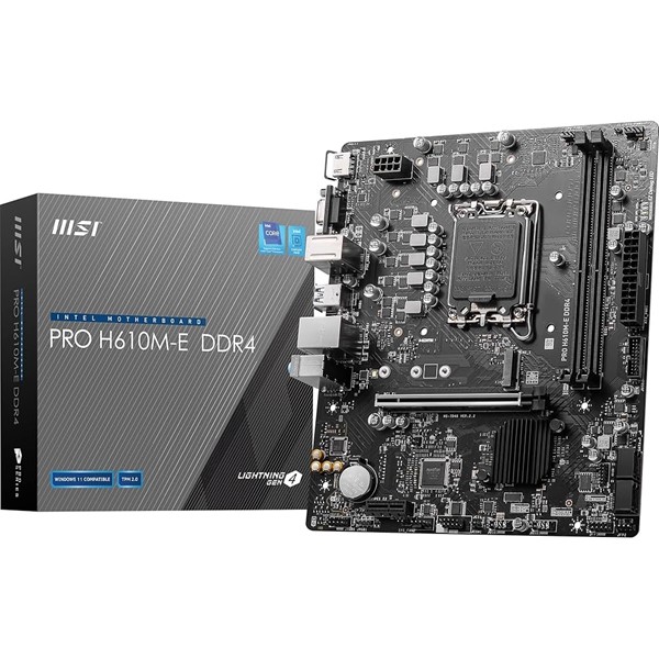 MSI INTEL PRO H610M-E DDR4 VGA GLAN SC-1700P 12. NESİL İŞLEMCİLER İÇİN M2 NVMe ANAKART