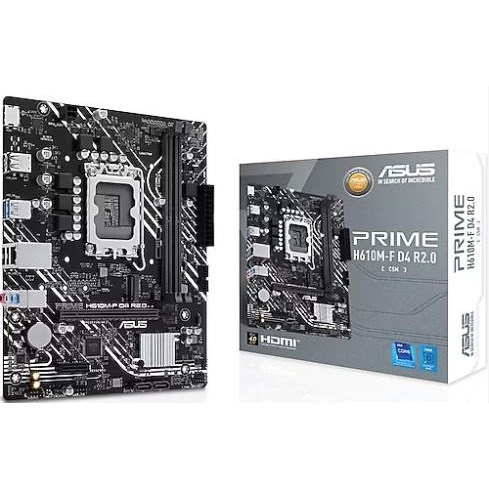 ASUS INTEL H610M-F D4 R2.0 DDR4 VGA GLAN SC-1700P 12. NESİL VE ÜSTÜ İŞLEMCİLER İÇİN M2 NVMe ANAKART