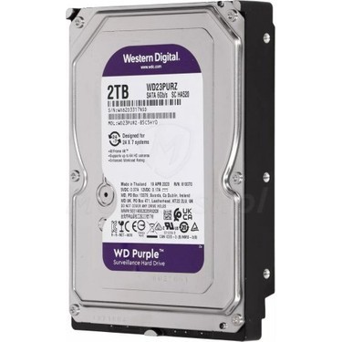 W.D 3.5" 2TB 64MB 5400RPM INTELLIPOWER SATA PC HDD WD23PURZ 7/24