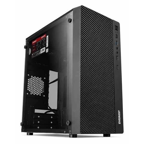 EVEREST WARP PEAK 250W ATX KASA SİYAH