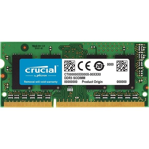 CRUCIAL 8GB 1600MHZ DDR3 NOTEBOOK RAM 1.35 V