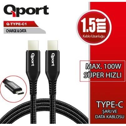 QPORT Q-TYPE-C1 1.5MT100W TYPE-C