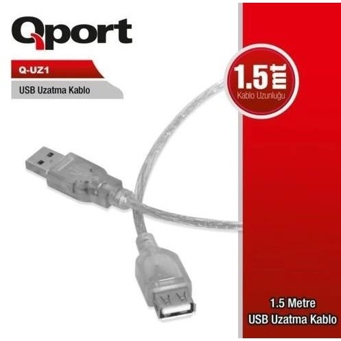 QPORT Q-UZ1 USB 2.0 USB UZATMA KABLOSU 1.5MT