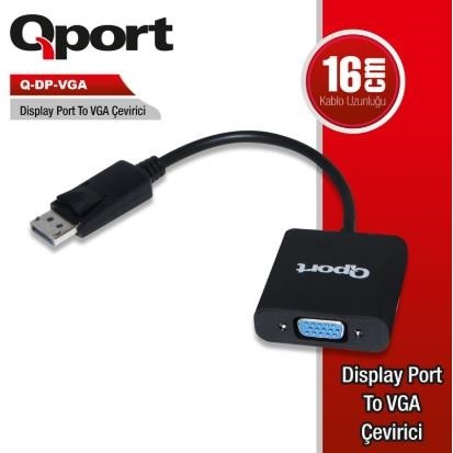 QPORT Q-DP-VGA DISPLAY TO VGA DÖNÜŞTÜRÜCÜ
