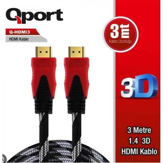 QPORT Q-HDMI3 3MT HDMI KABLO