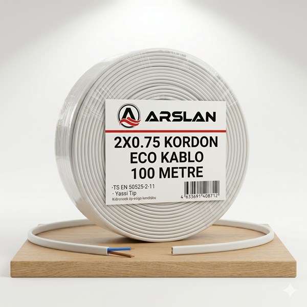 ARS 2X0.75 KORDON ECO KABLO 100 MT