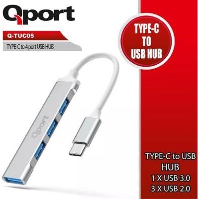 QPORT Q-TUC05 4 PORT TYPE-C TO USB ÇOKLAYICI