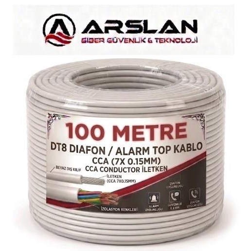 ECOTECH DT8 DIAFON/ALARM KABLOSU CCA (7X 015MM) 100 LÜK TOP