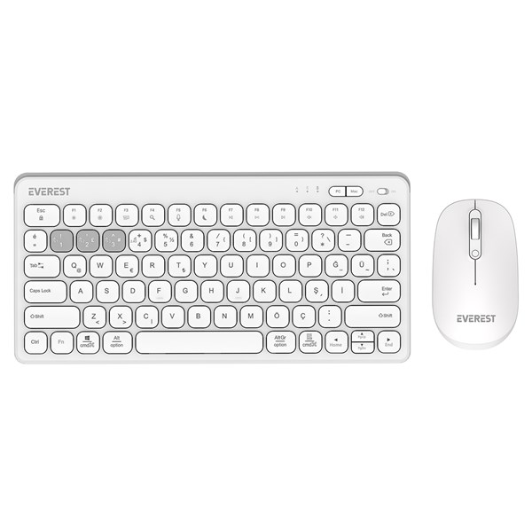 EVEREST LUMI-KM-BT903 Q BLUETOOTH BEYAZ KLAVYE MOUSE SET